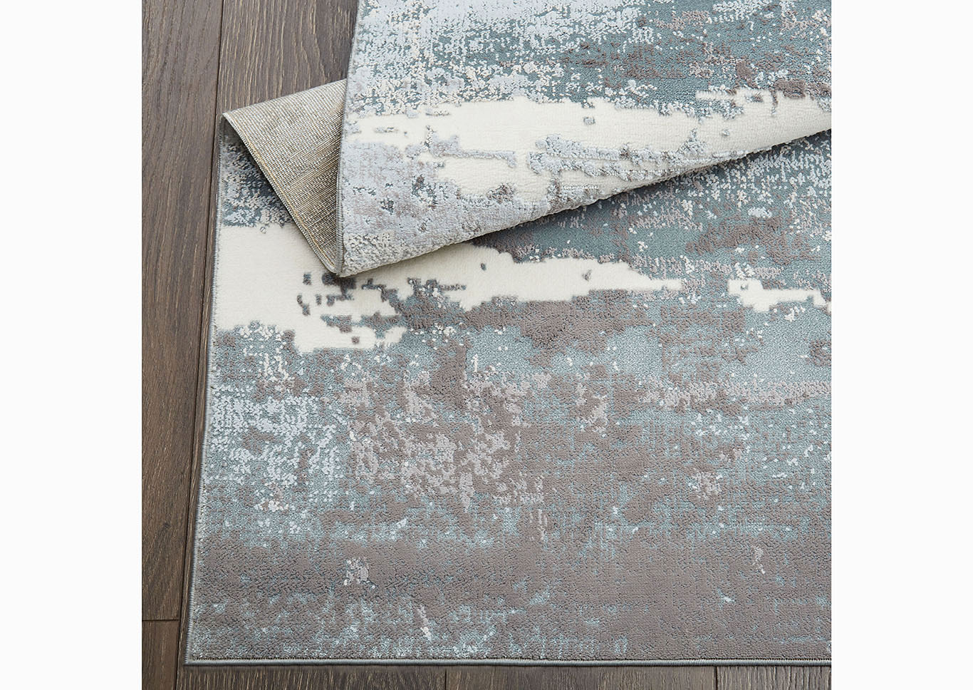 Home Dynamix Christian Siriano Brooksville Langley Transitional Area Rug 2'2"x6'9" Textured Blue/Gray/Ivory,Home Dynamix